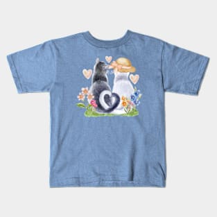 Cat Love On a Spring Day Kids T-Shirt